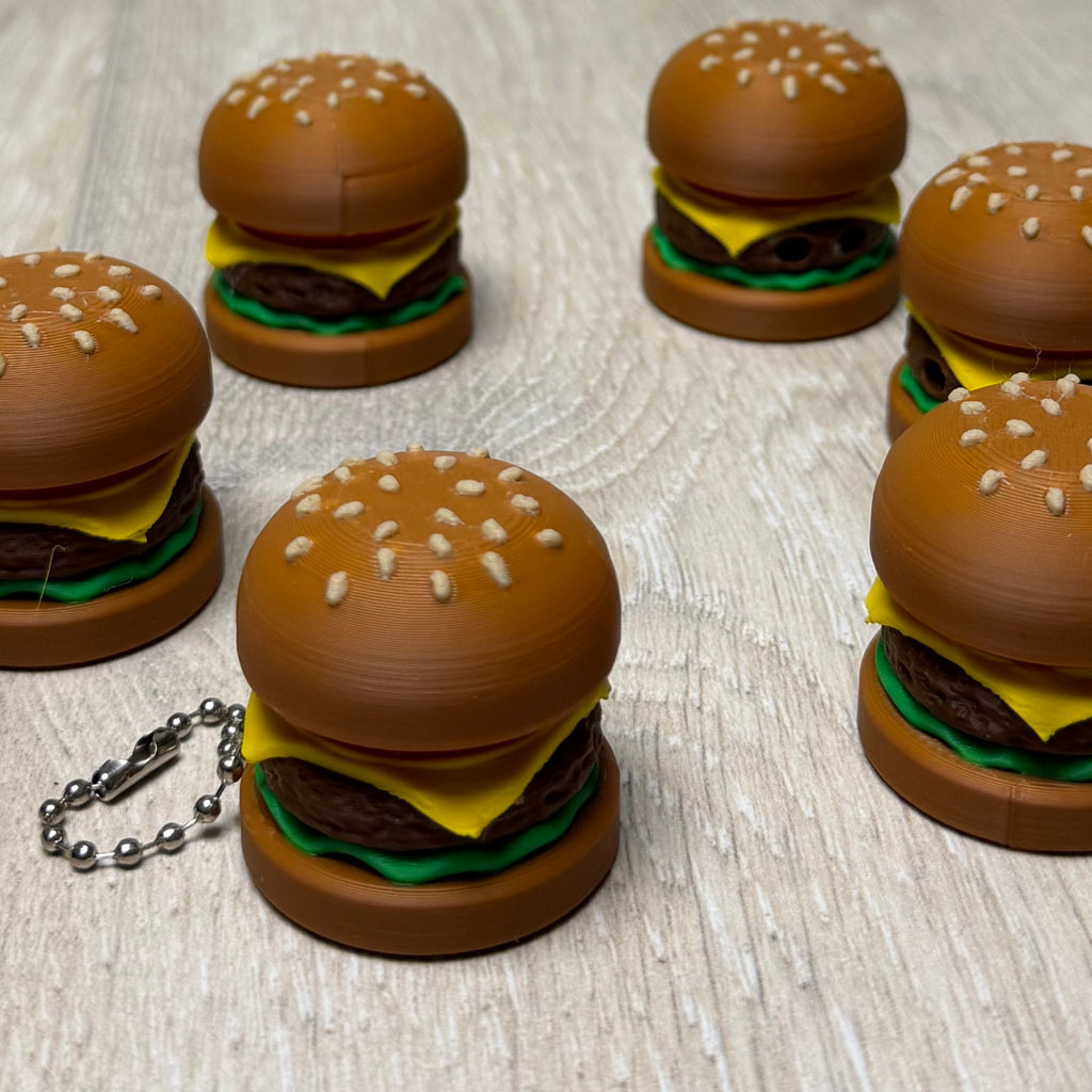 Burger Clicker Keychain