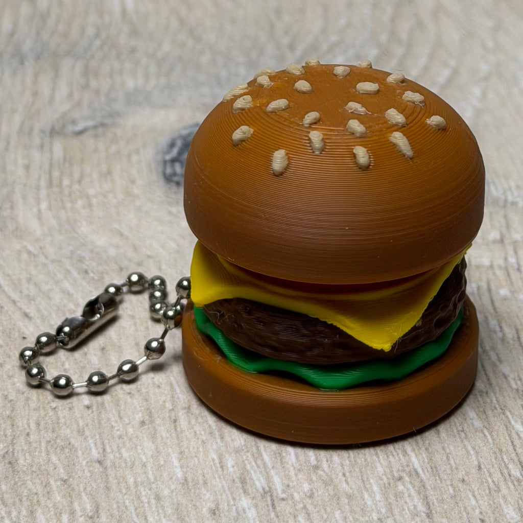 Burger Clicker Keychain