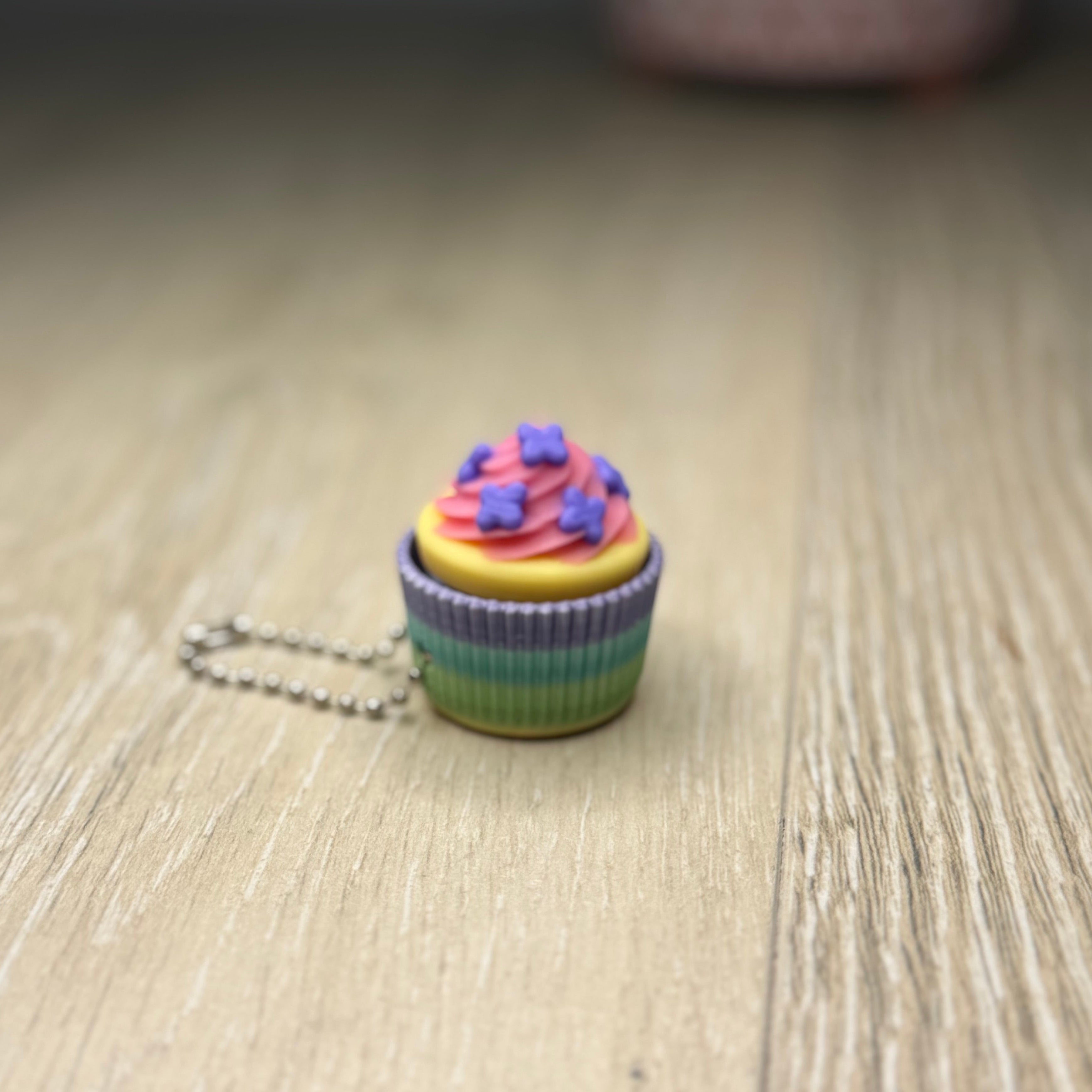 Vanilla Cupcake with Sprinkles Fidget Clicker