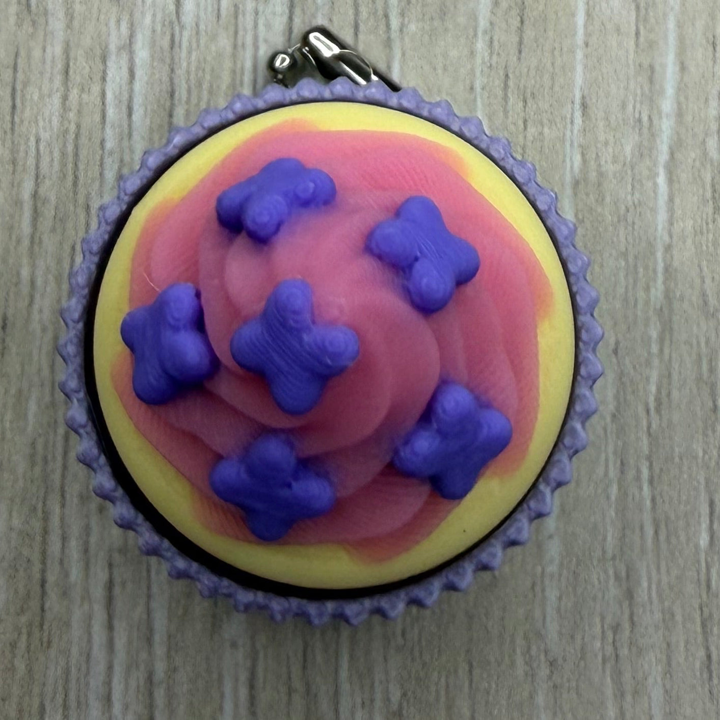 Vanilla Cupcake with Sprinkles Fidget Clicker