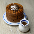 Whipped Cream & Syrup Drizzle Waffle Stack Fidget Clicker